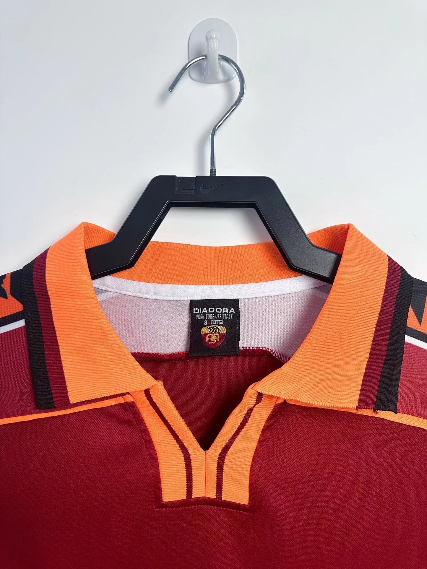 Man's Retro Long Sleeve Roma Team Home - 1998/99