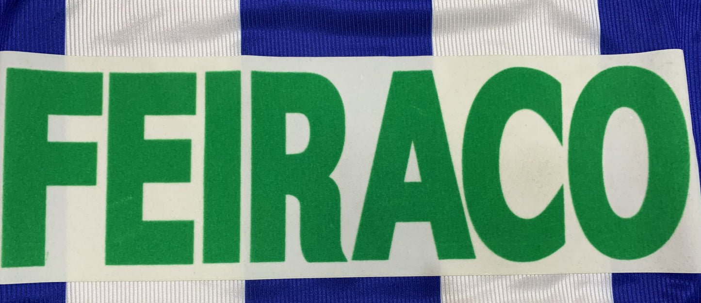 Man's Retro Jersey Deportivo La Coruna Team Blue and White - 1999/00