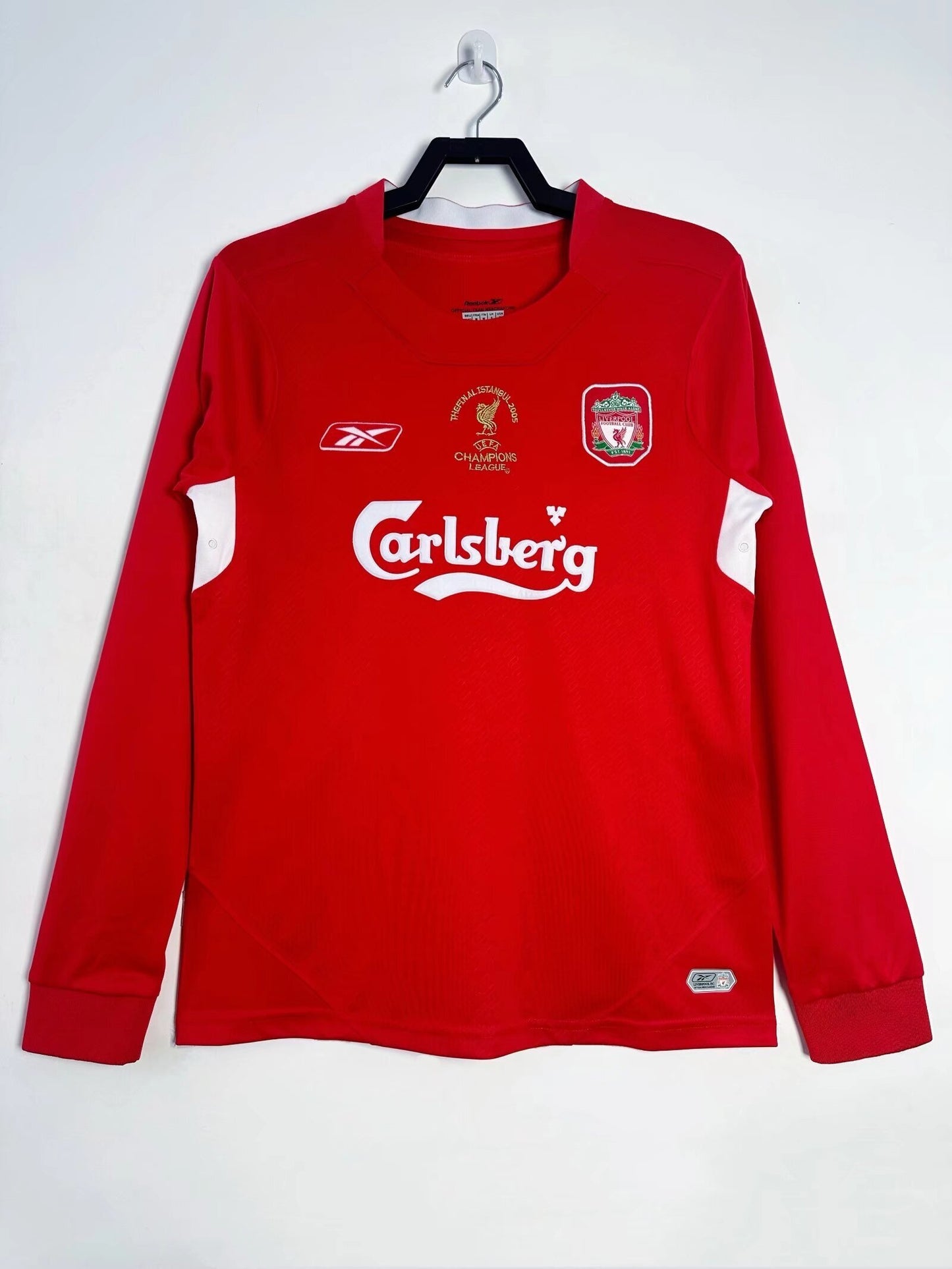 Man's Retro Long Sleeve Liverpool Team Home - 2004/2005