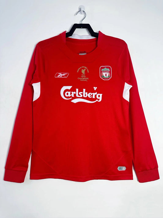 Man's Retro Long Sleeve Liverpool Team Home - 2004/2005