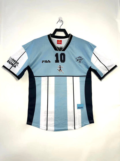 Man's Retro Jersey Argentina National Team  Maradona Commemorative Edition - 2001