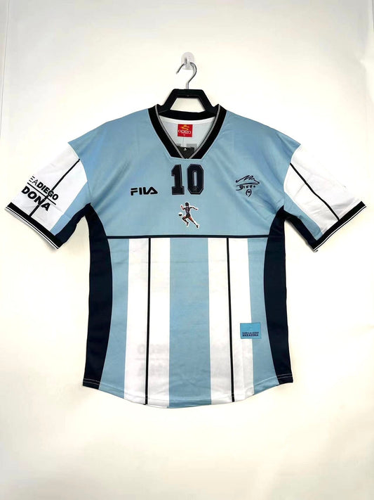 Man's Retro Jersey Argentina National Team  Maradona Commemorative Edition - 2001