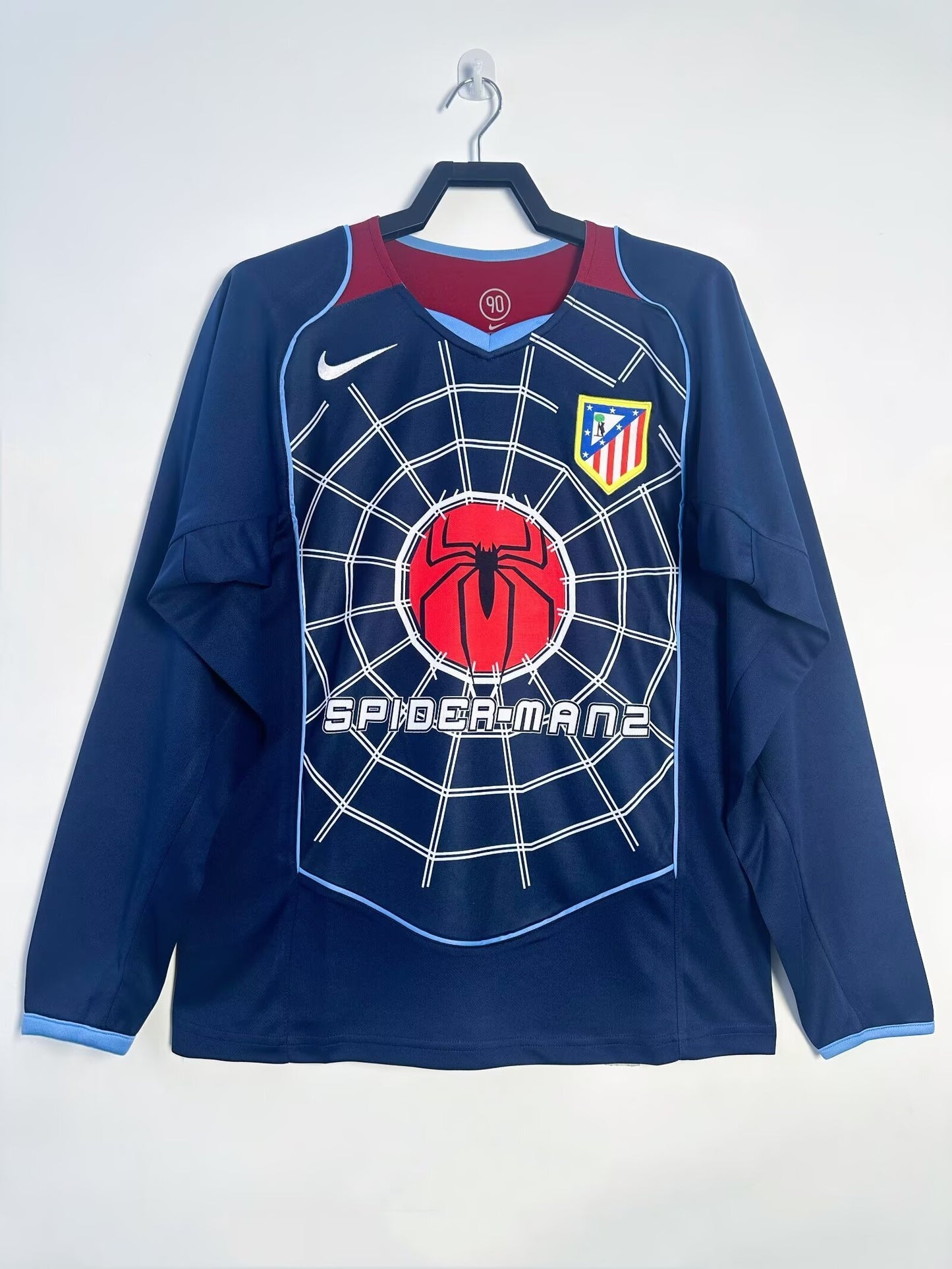 Man's Retro Long Sleeve Atlético de Madrid Team Away - 2004/05
