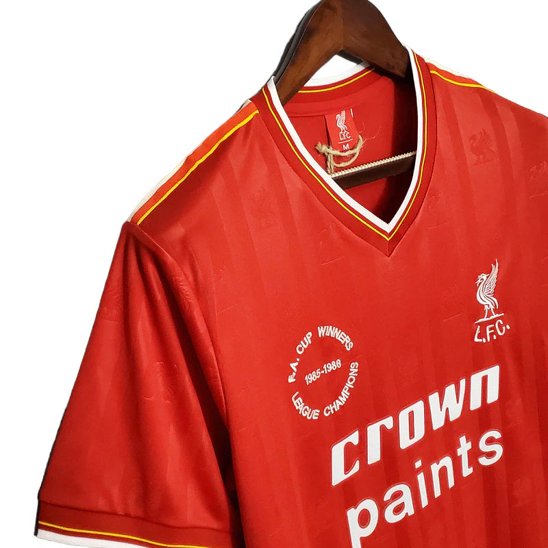 Man's Jersey Retro Liverpool Vermelha - 1985/1986