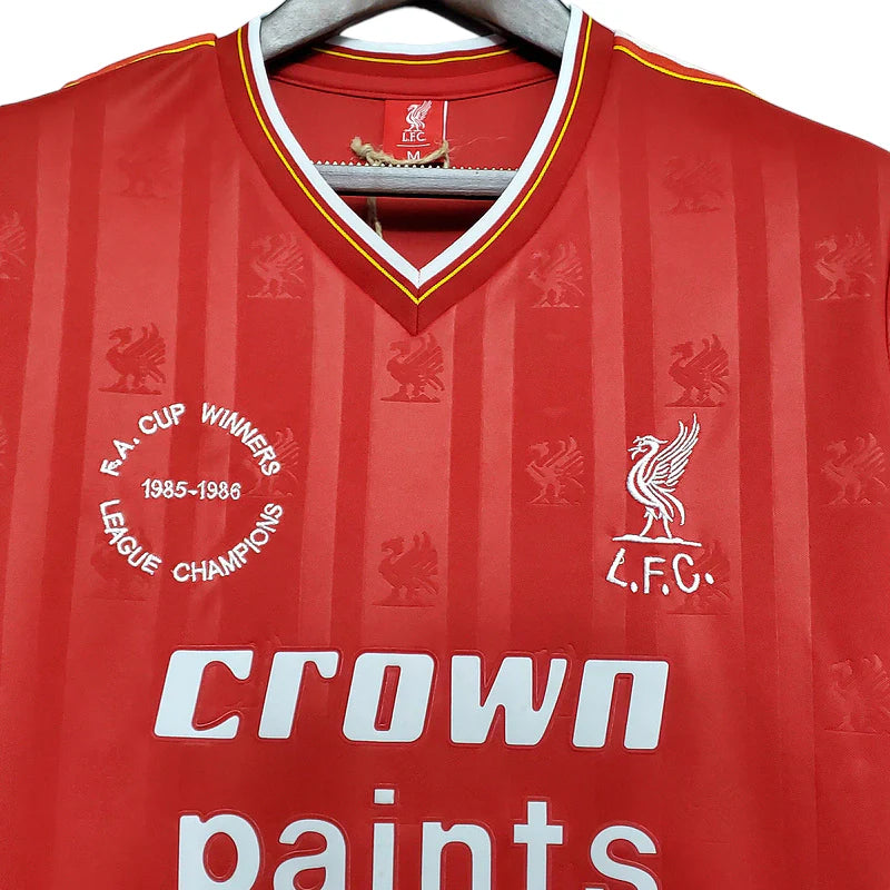 Man's Jersey Retro Liverpool Vermelha - 1985/1986